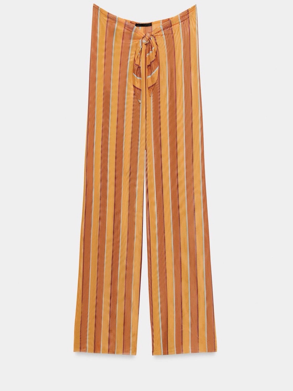 Swim coverup pants, never worn, Zara Striped Wide-Leg Tie-Waist Pants